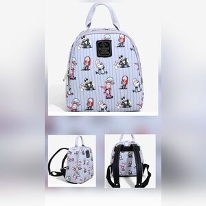 LOUNGEFLY | Nightmare Before Christmas Cast Stripe Mini Backpack